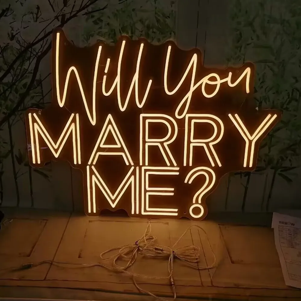Светодиодная неоновая световая вывеска для свадебной вечеринки декор помолвки