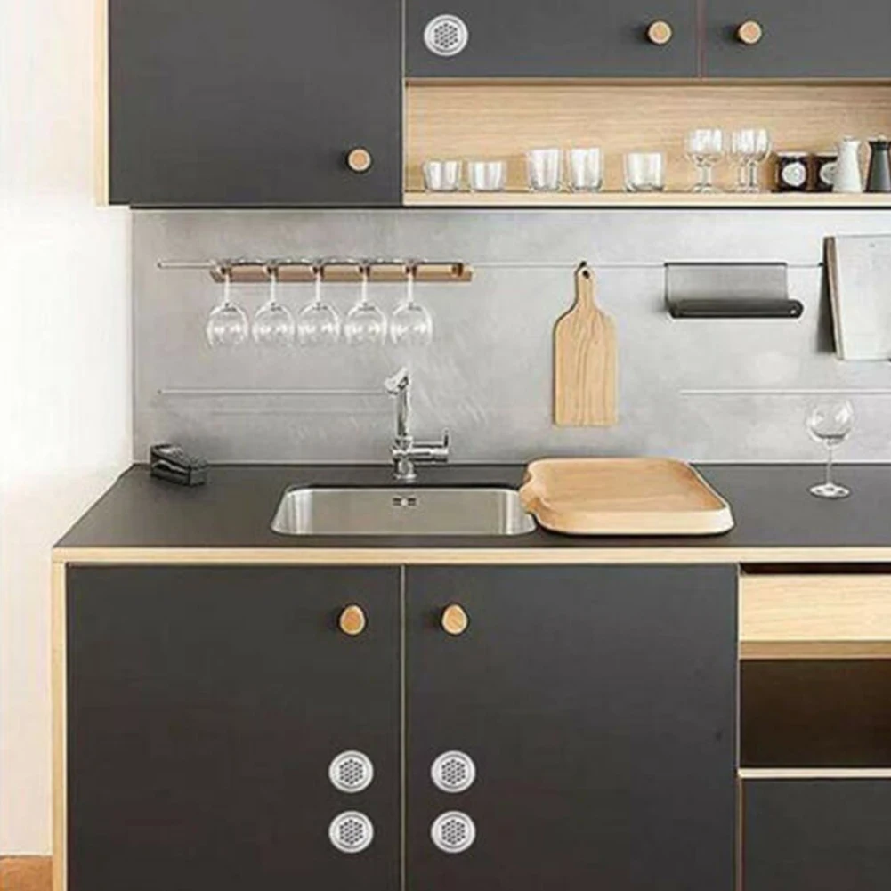 

Practical Air Vent Holes Exhaust Grille Cabinet Dustproof Wardrobe Windproof Breathable Silver Stainless Steel