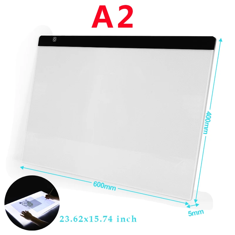 (60*40cm)A2 Drawing board LED Digital Graphics Light Pad Box Painting Tracing Panel diamond painting pad Type C Power