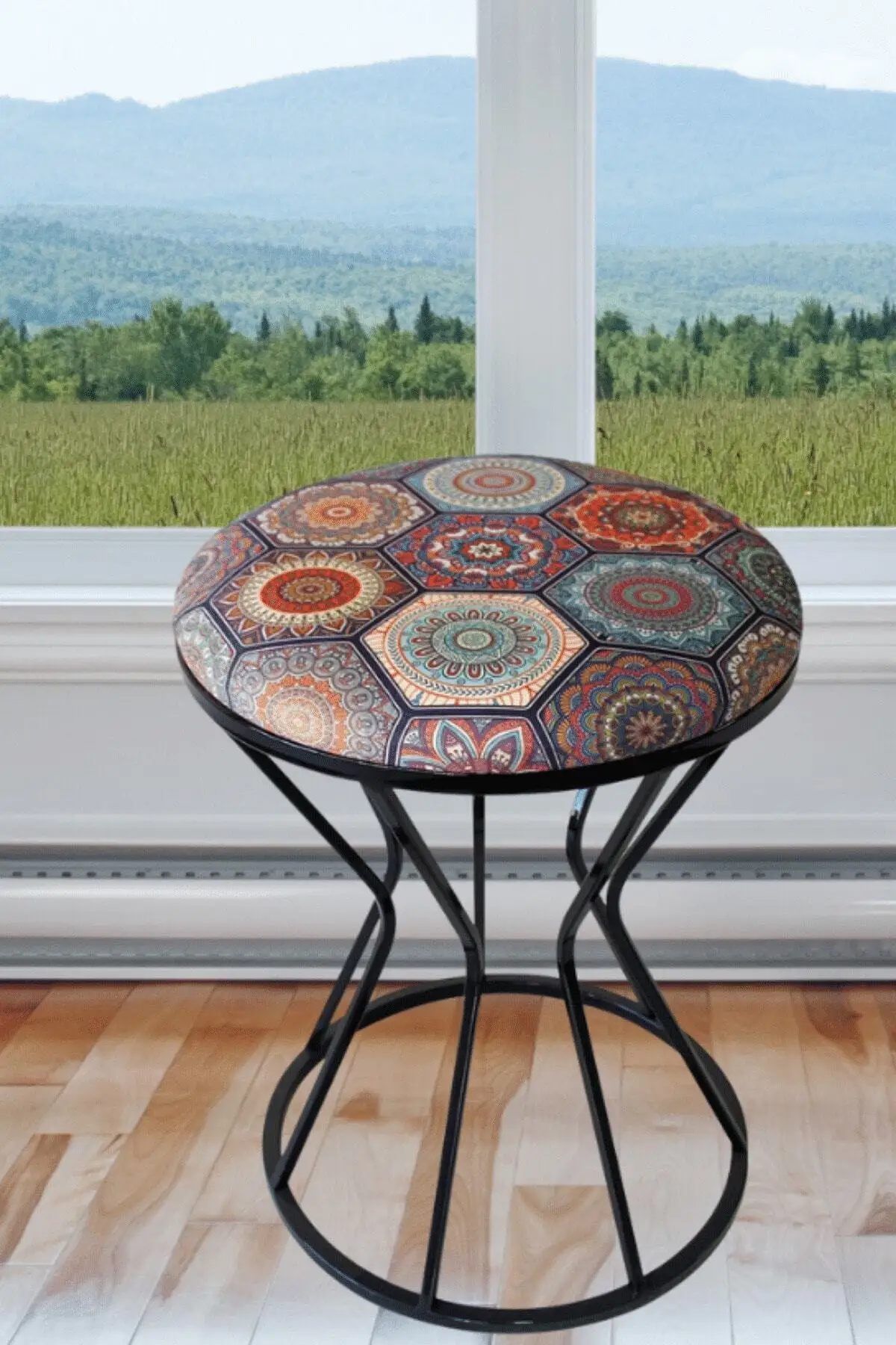 

Metal Pedestal Authentic Puff coffee tables table basse furniture living room table