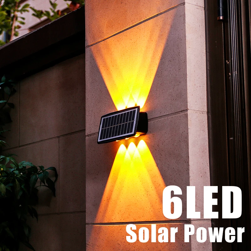 

Светодиодный светильник на солнечной батарее, уличная настенная лампа, водонепроницаемый точечный светильник для сада, декора, лестницы, з...