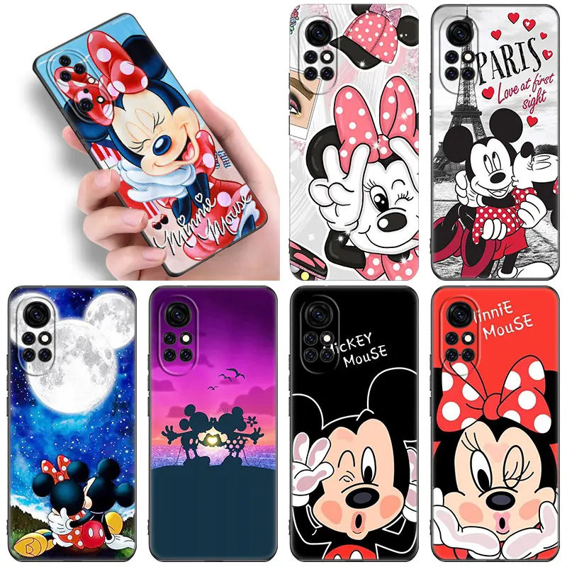 Cute Cartoon Mickey Minnie Case For Huawei NOVA 9 9SE 8 8i 7SE Y60 5T Mate 40 20 10 Honor 50 Lite 30S 30 Pro Plus Premium Cover