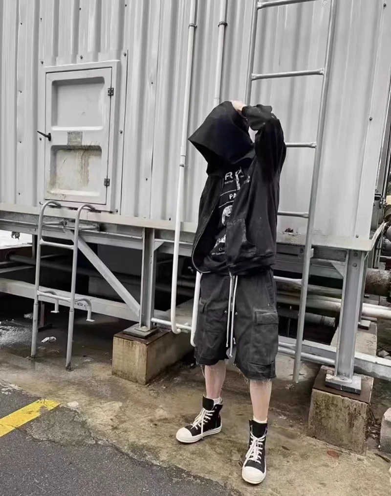 Шорты-карго мужские с потертостями Длина пять четвертей