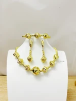 dubai jewelry set women wear party wedding anniversary fashionable gold plating luxurious and elegant