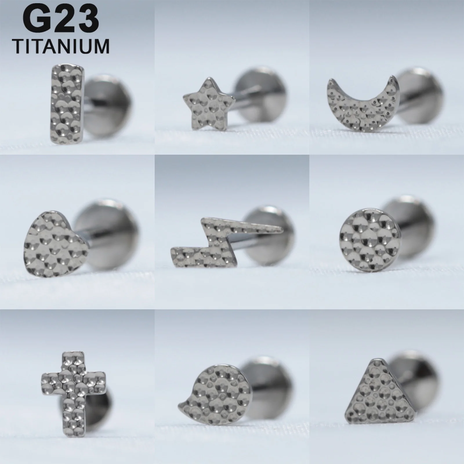 16 г имплантат титановая внутренняя резьба губная серьга молоток молния лунная