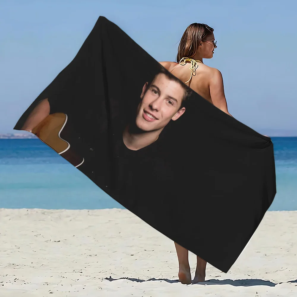 S-Shawn Mendes Пляжное полотенце из микрофибры без песка Быстросохнущие мягкие