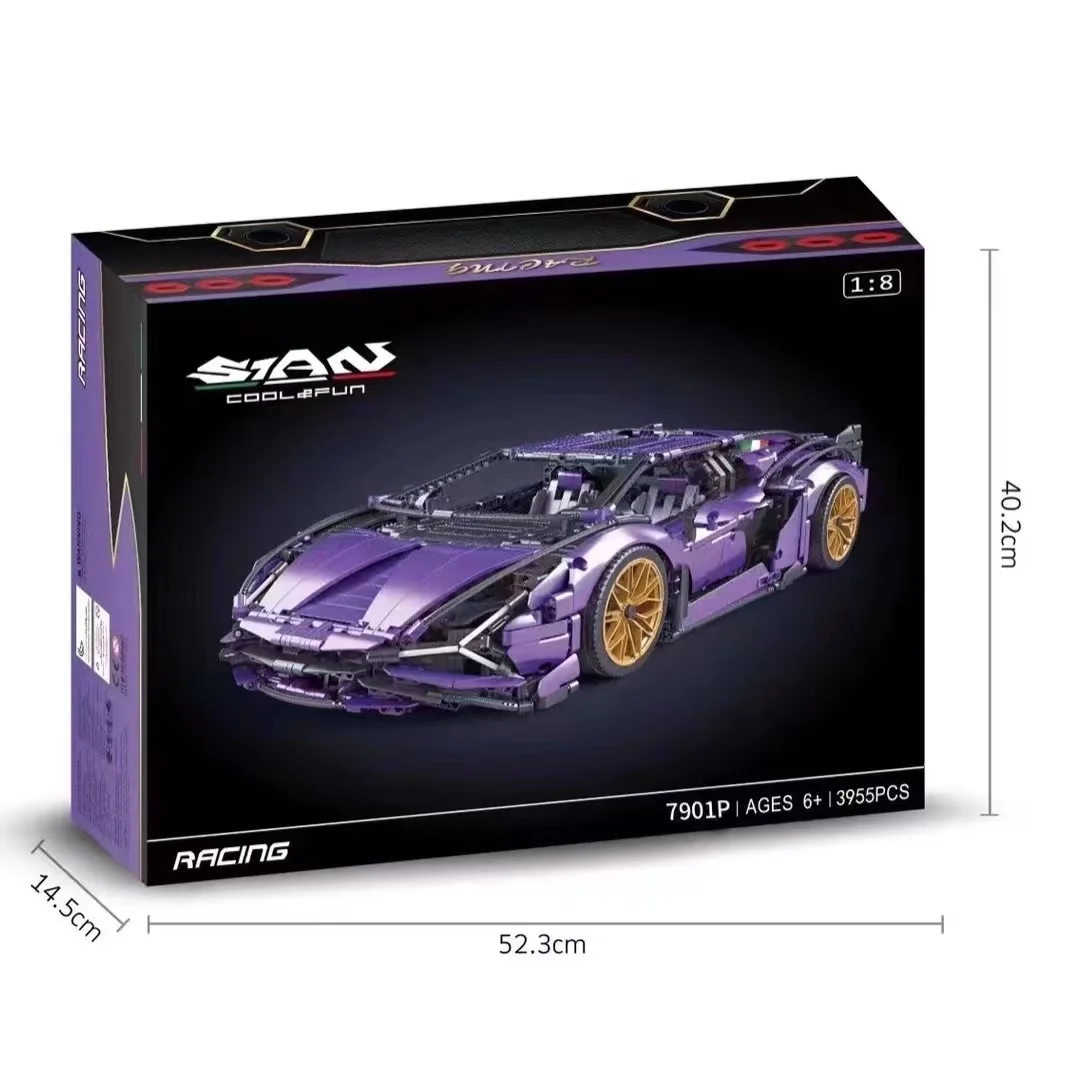 

High tech Lambo Sian Compatible 42115 MOC Bricks Model Building Project for Adults Sports Car Block 3955pcs Toys for Boys Gifts