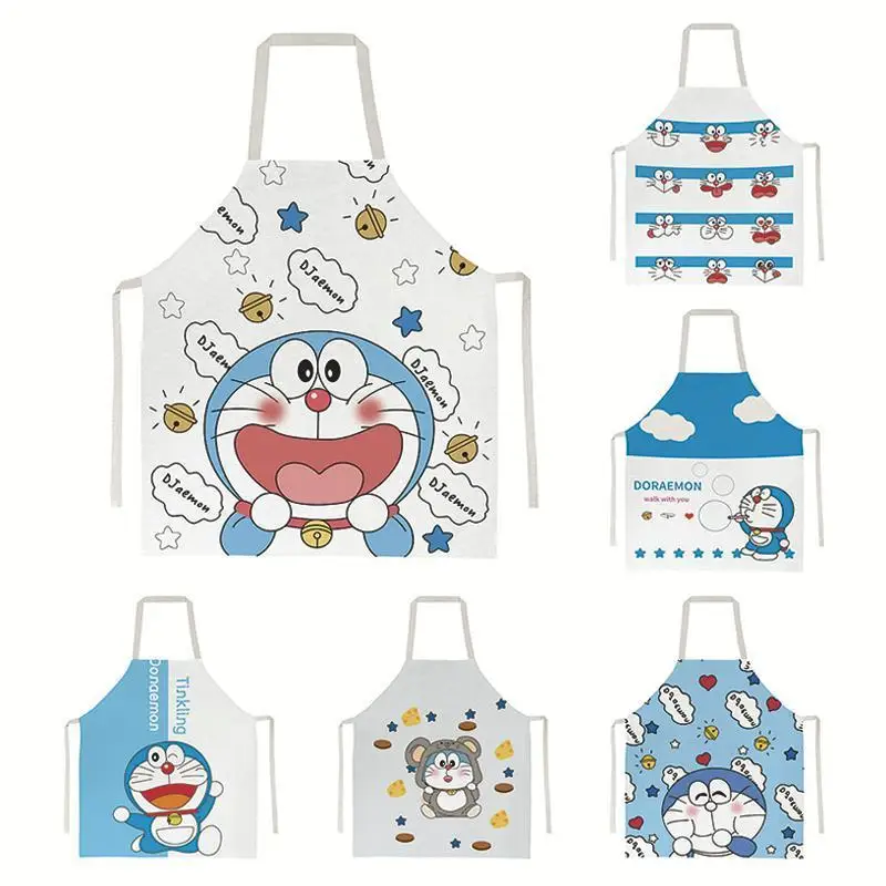

Doraemon animation peripheral jingle cat cute children adult apron anti-oil stain high-looking cartoon parent-child home apron