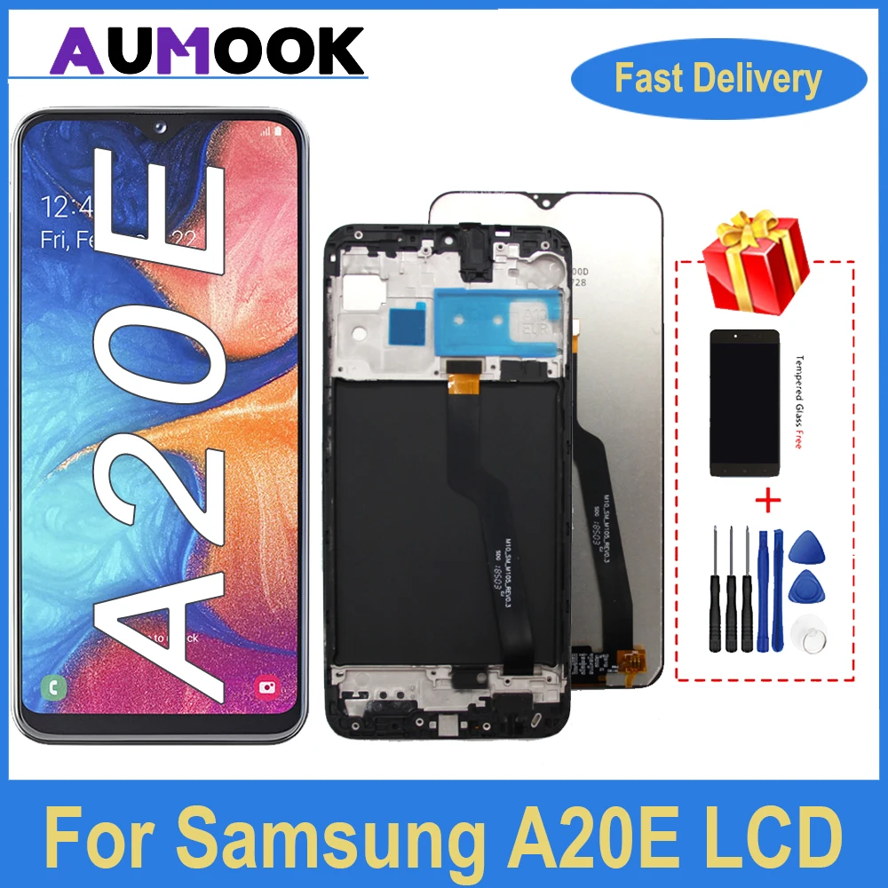 

5.8'' Incell LCD For Samsung Galaxy A20e A202 A202F A202DS LCD Display Touch Screen Digitizer Assembly A20e LCD with frame