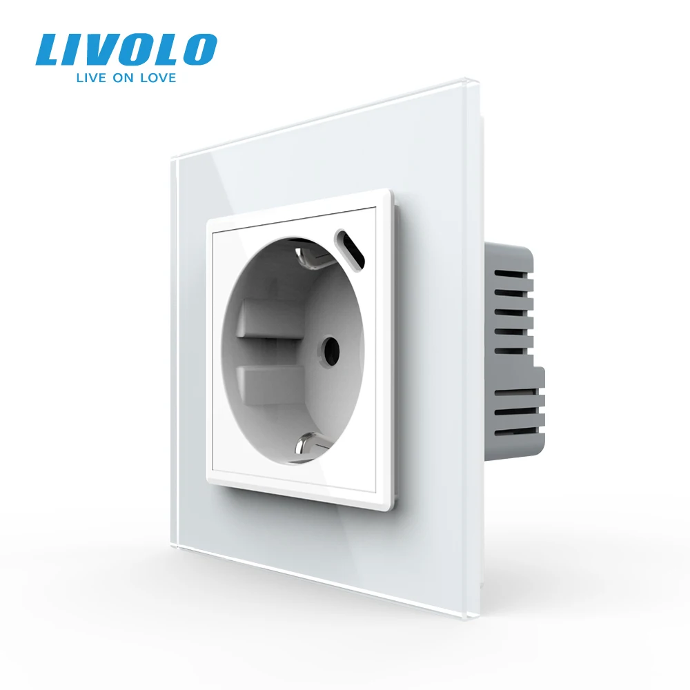 

LIVOLO EU Standard 16A Wall Power Socket Plug With 18W Type C,Fast Phone Computer Charge,Standard Mount Install,Ground Wires