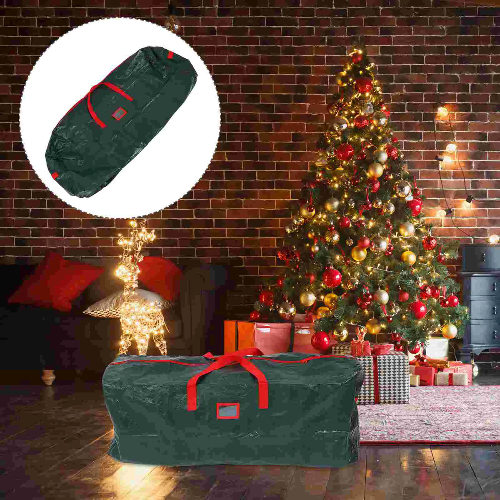 

Storagechristmas Tree Bagsgift Party Container Large Box Zipper Rolling Extra 4Ft Boxes 6Ft Duty Decor Light Heavy Holiday Pouch