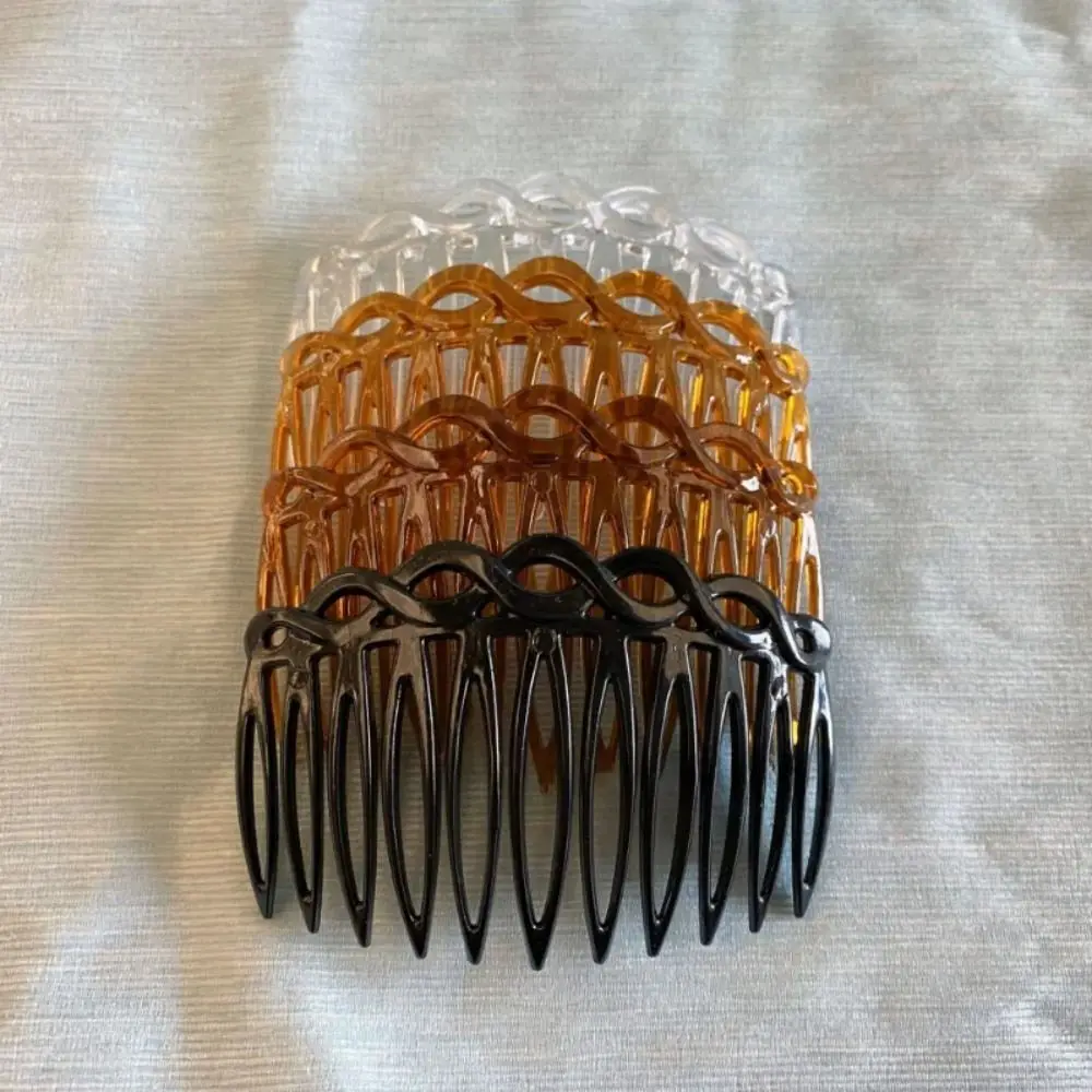 11 Teeth Simple Hair Clip Combs Plastic Straight Inserted Versatile French Vintage Weaving Hairpins Bridal Wedding