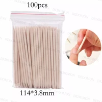 10050pcs wooden cuticle pusher nail art cuticle remover orange wood sticks for cuticle removal manicure nail art tools