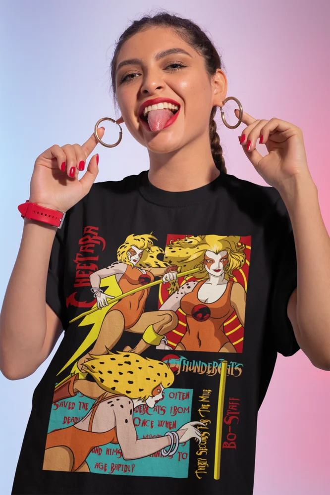 Фото Футболка Cheetara ThunderCats, винтаж, подарочная рубашка ThunderCats №2