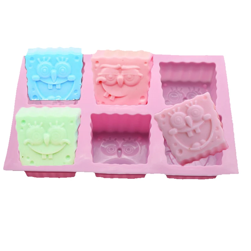 

6 Hole Silicone Mold Chocolate Soap Mold Fondant Patisserie Candy Bar Mould Decoration Cake Baking Accessories Bakeware Tool
