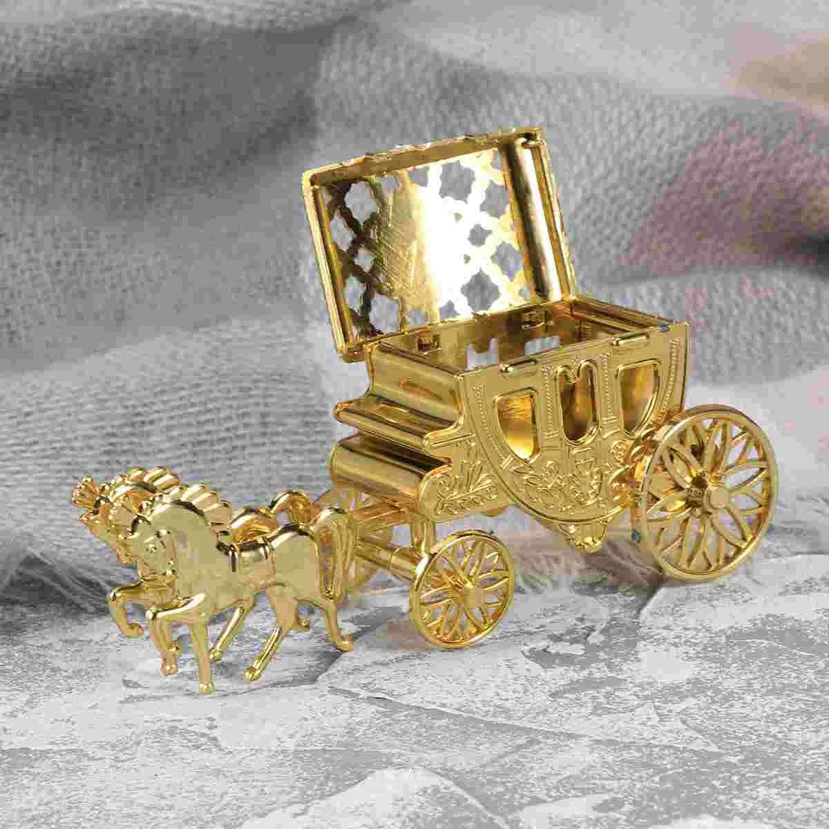 

Vintage Home Decor Wedding Treat Case Decorate Carriage Jewelry Box Carriage Trinket Box Wedding Carriage Box