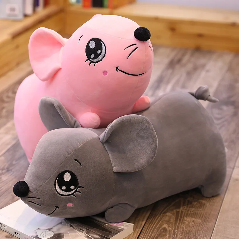 

[Funny] 50cm Stuffed plush toys Simulation cute mouse plush PP cotton Soft Stuffed pillow doll toys for Kids Christmas Gift