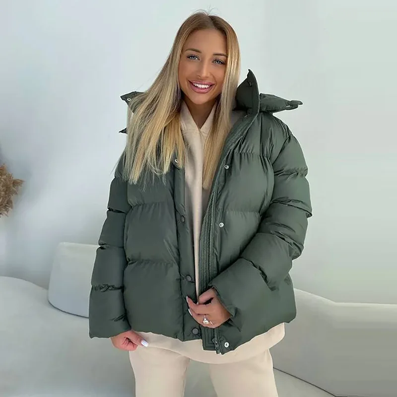 Casual Wear Warm Long Sleeve Lapel Cotton Coat for Women Autumn/winter 2022 Fashion Removable Hoodie Coat