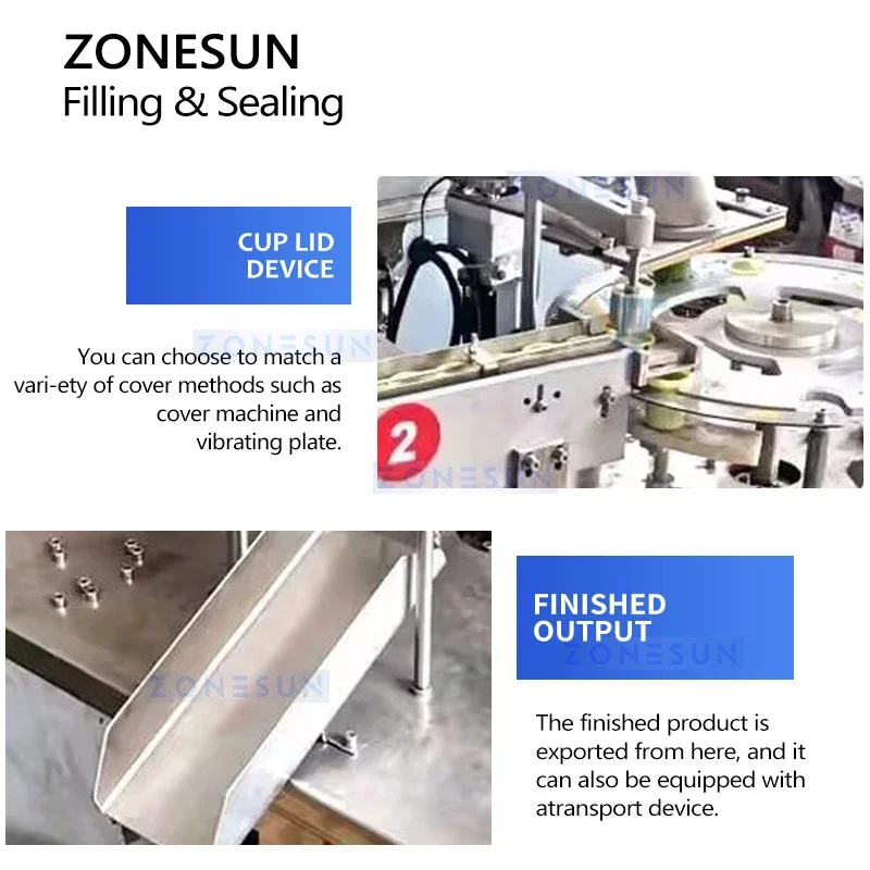 ZONESUN супер быстрое оборудование для упаковки глины слизи устройство розлива и