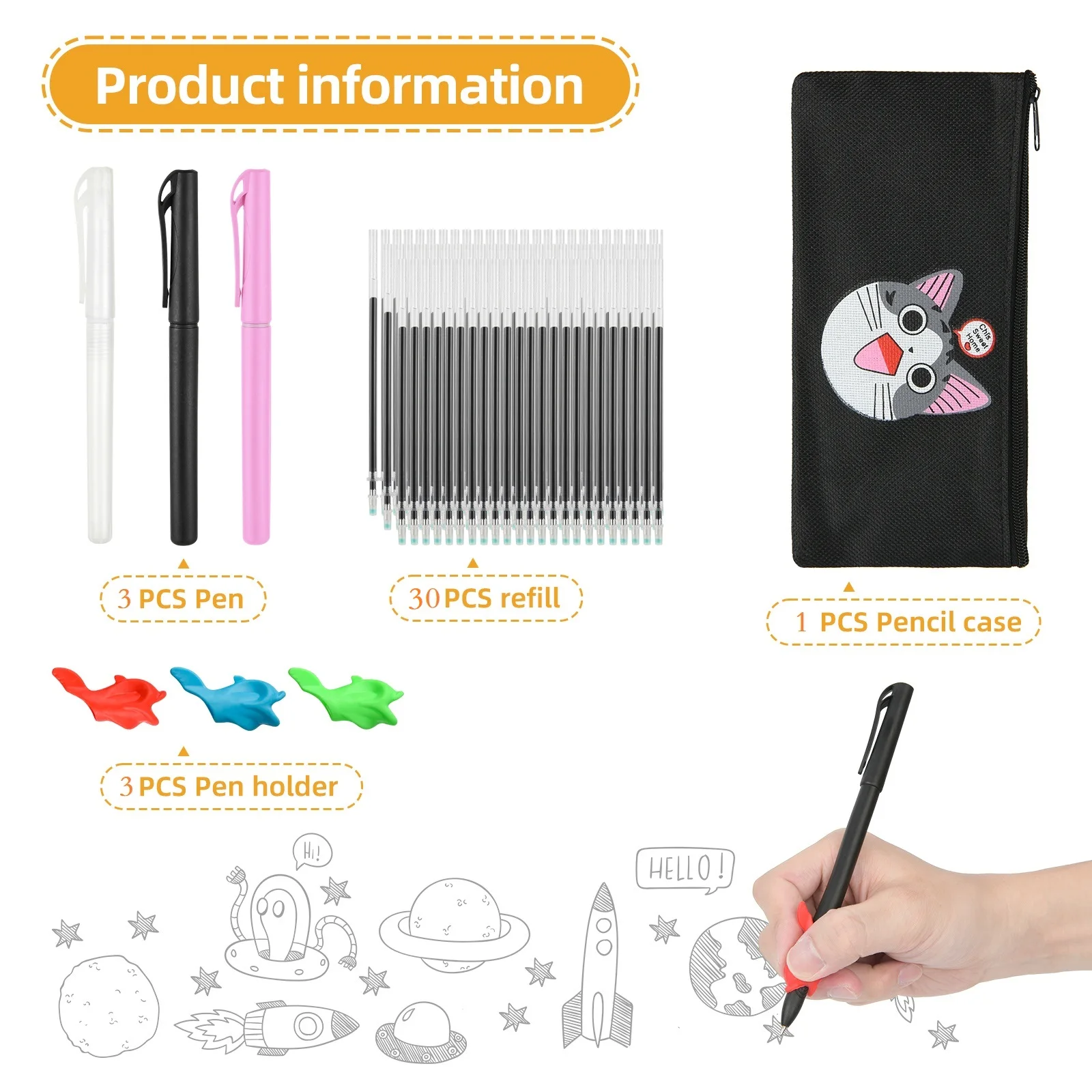 36 шт. автоматический набор для практики исчезающих чернил шариковая ручка