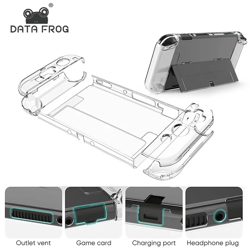 Прозрачный защитный чехол для Nintendo Switch OLED запасные аксессуары консоли Joy-Con