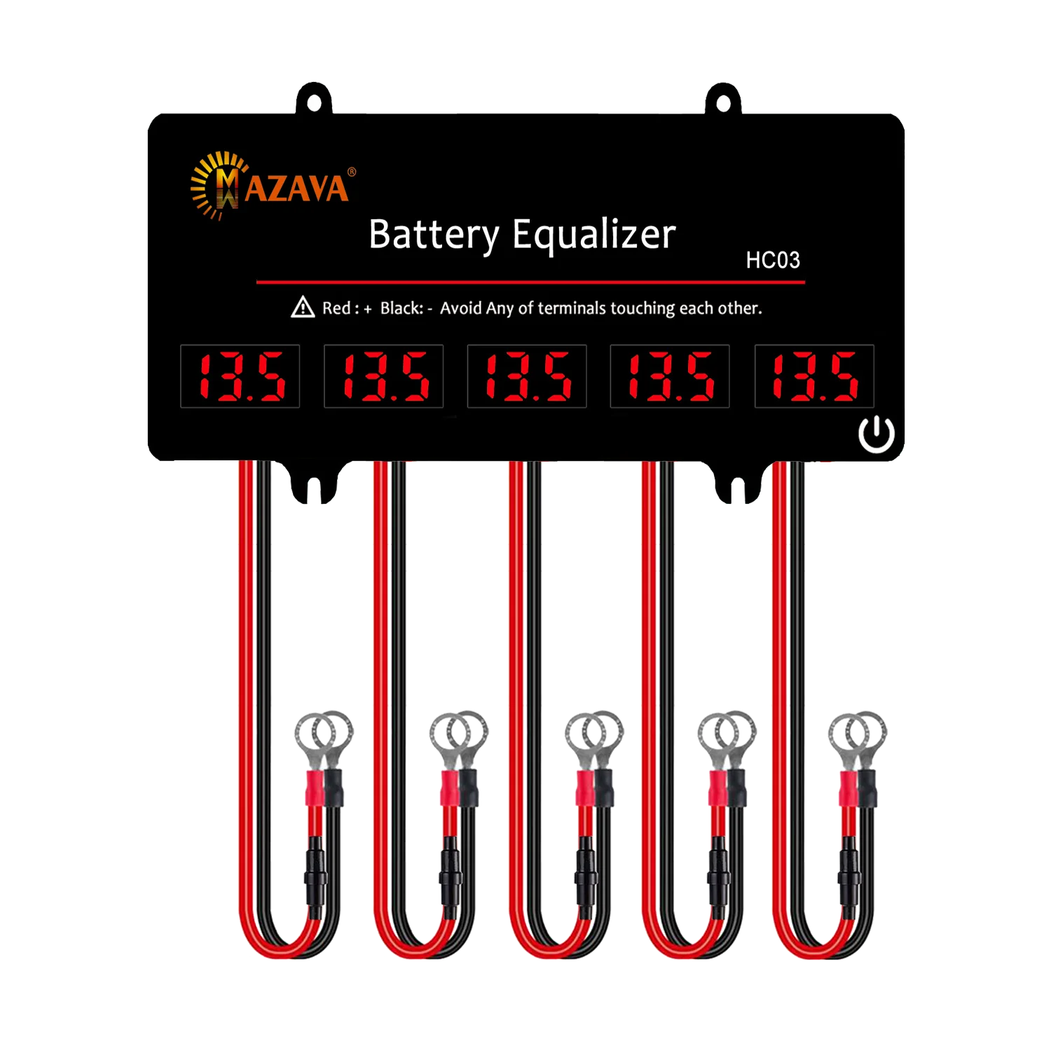 

MAZAVA HC03 Эквалайзер для батарей 12/24/36/48/60 В, балансировщик напряжения 5S, активный свинцово-кислотный сенсорный переключатель, контроллер батареи