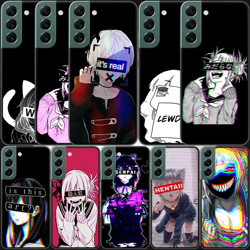 

Anime Aesthetic Senpai San Phone For Samsung Galaxy S20 FE S21 Plus S22 Ultra Case S10 Lite S9 S8 S7 Edge F52 F62 Cover Silicone