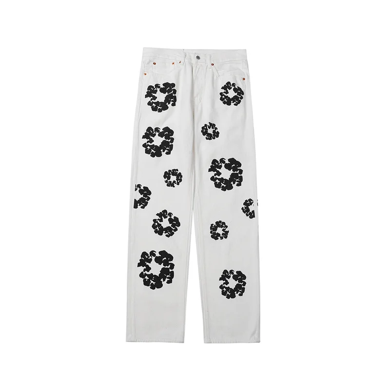 

Джинсовые брюки Kanye, модные мужские и женские спортивные брюки в стиле High Street Kapok