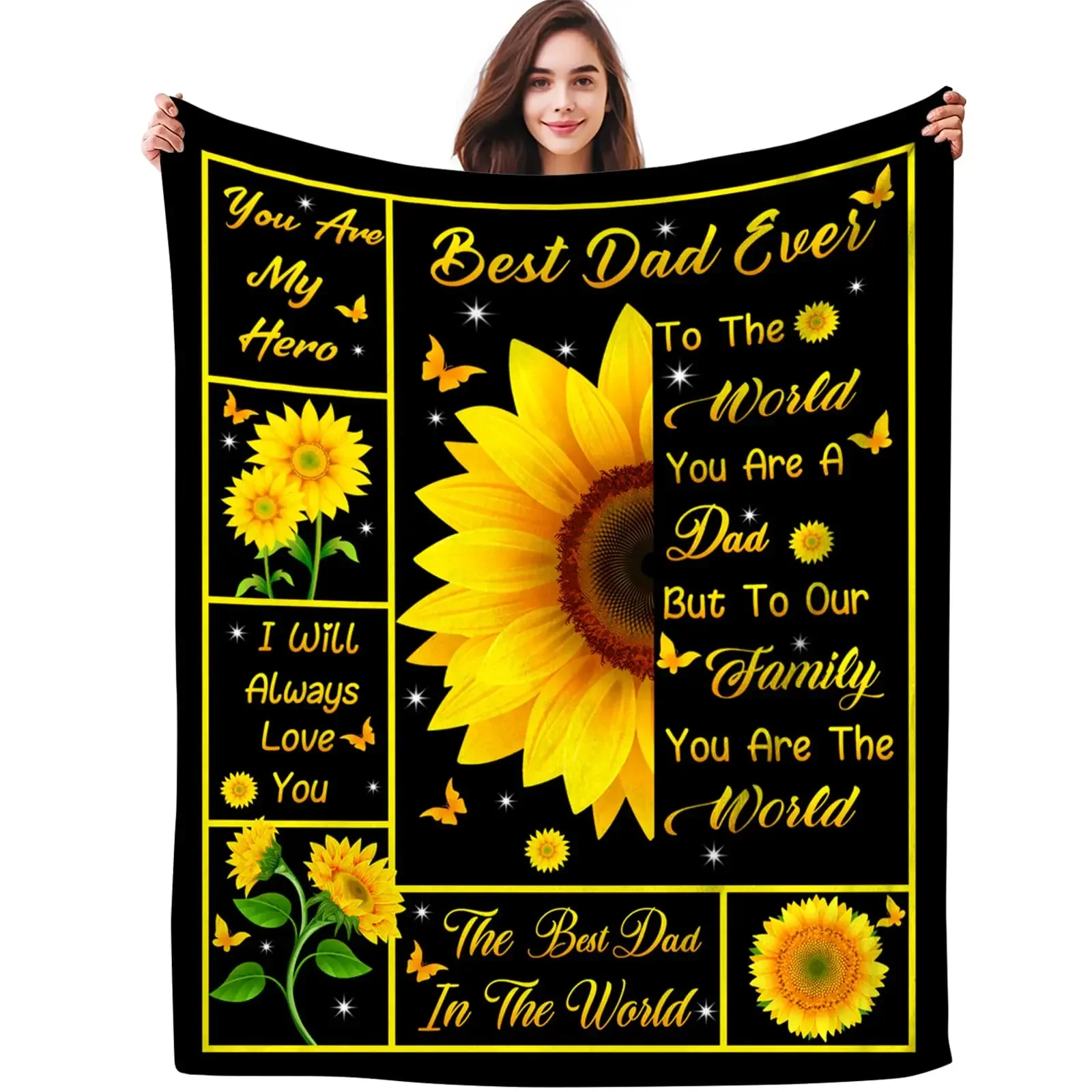 Мягкое уютное одеяло подарки для папы лучшего День рождения благодарения