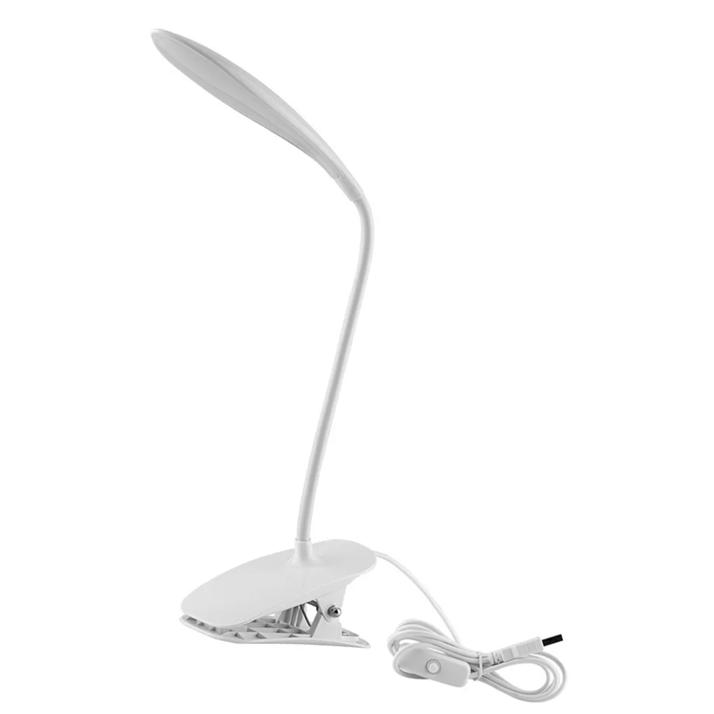 

LED Desk Lamp Home Night Light 360° Flexible Clip Desktop Lamp 6000K 1.5W Non-Slip Bedside Table Student Reading Light