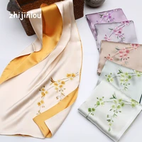 zhijinlou new design luxury lady real silk neck scarf multi function 100 handmade silk scarf