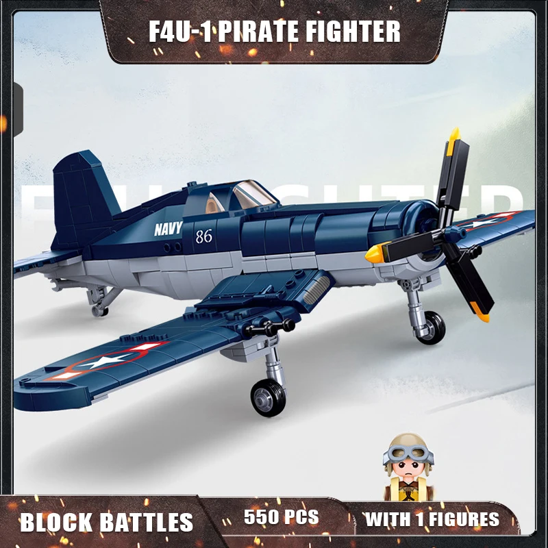 M38-B1109 Набор Строительных Блоков 550 Шт. Военные Модели Самолетов И Солдат Времен