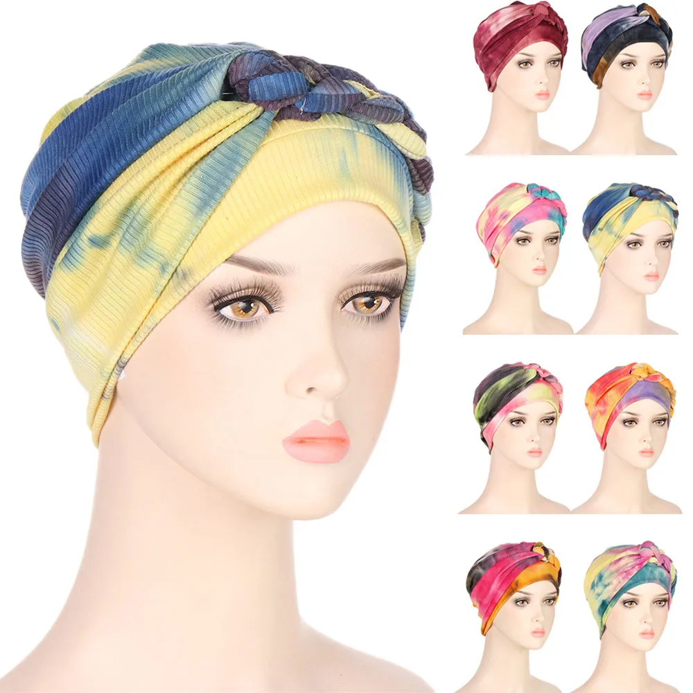 

Women Lady Muslim Braid Head Turban Wrap Cover Cancer Chemo Islamic Arab Cap Hat Hair Loss Bonnet Beanies Skullies Wrap Head