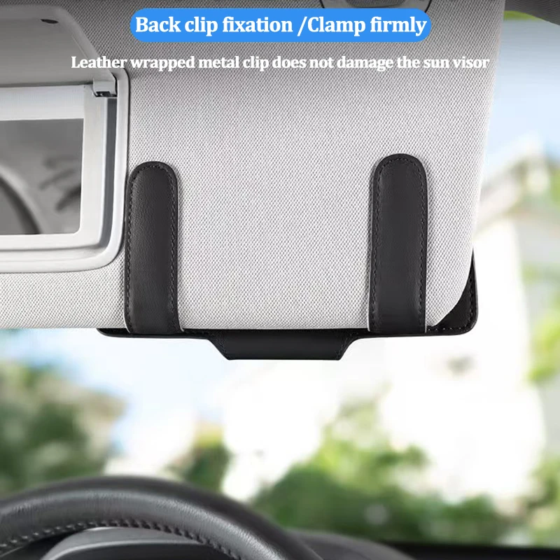Автомобильные очки дневной козырек от солнца кожаный зажим для очков