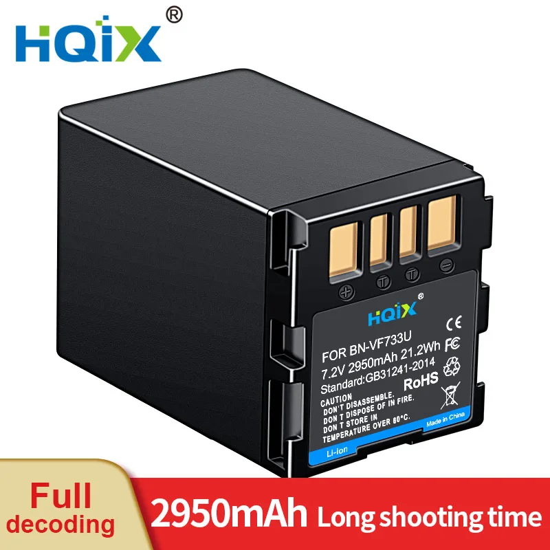 HQIX для JVC GR-DF420 DF425 DF430 DF430US DF450 DF450US DF470 DF540 DF550US DF570 DF590 DF570US камера BN-VF733U зарядное