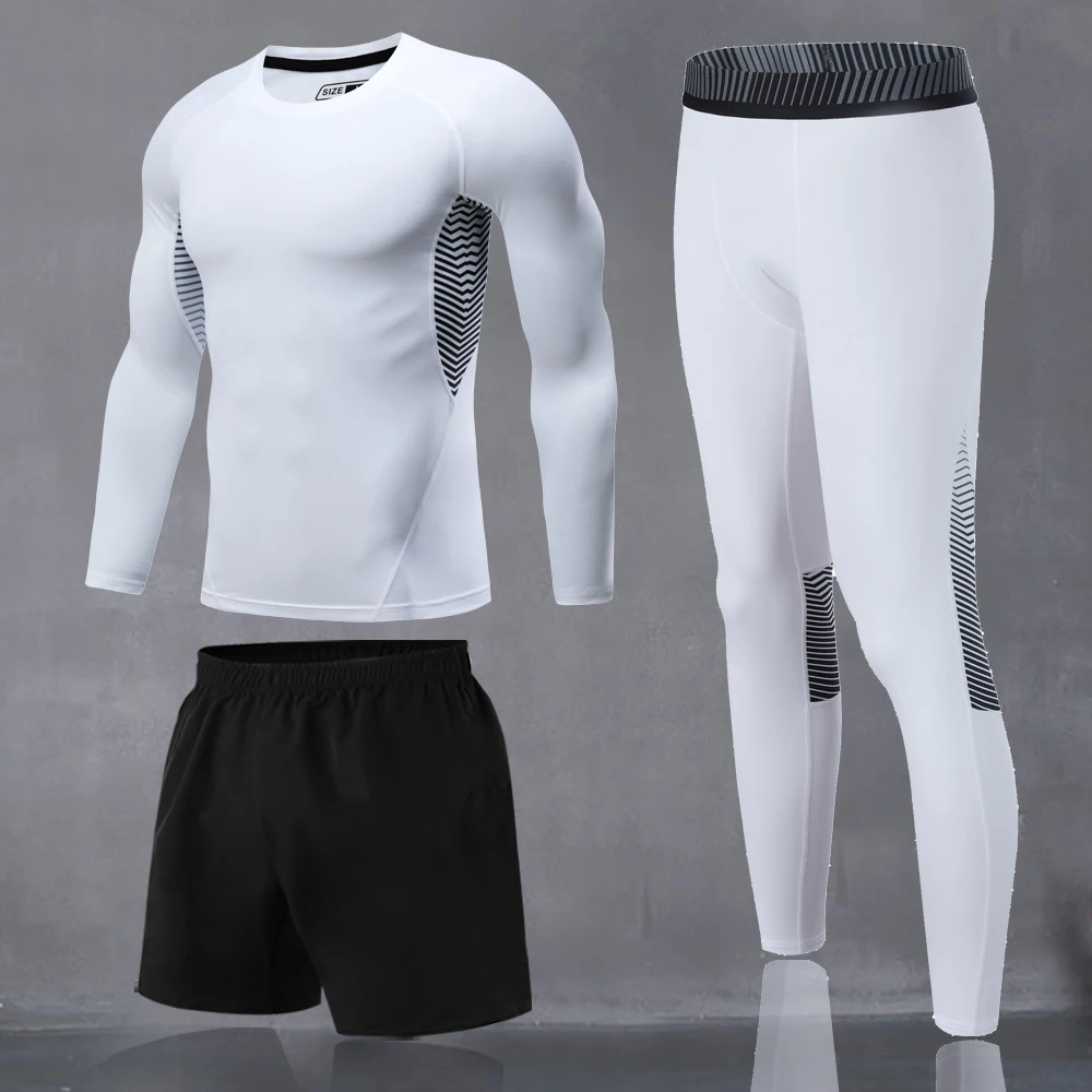 

Мужская компрессионная спортивная одежда, костюмы, трико для спортзала, тренировочная одежда, тренировочный спортивный комплект для бега, ...