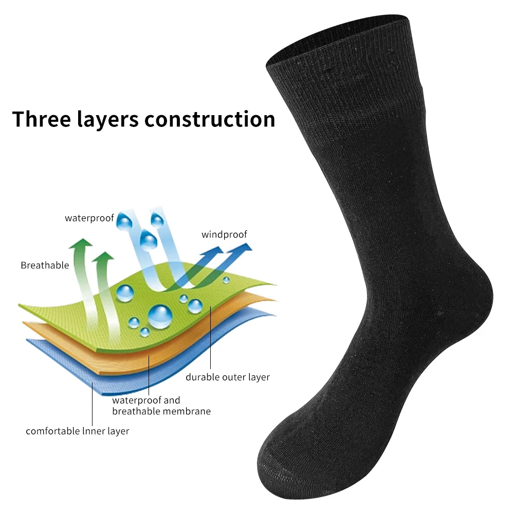 Водонепроницаемые носки для мужчин пеших прогулок бега велоспорта рыбалки