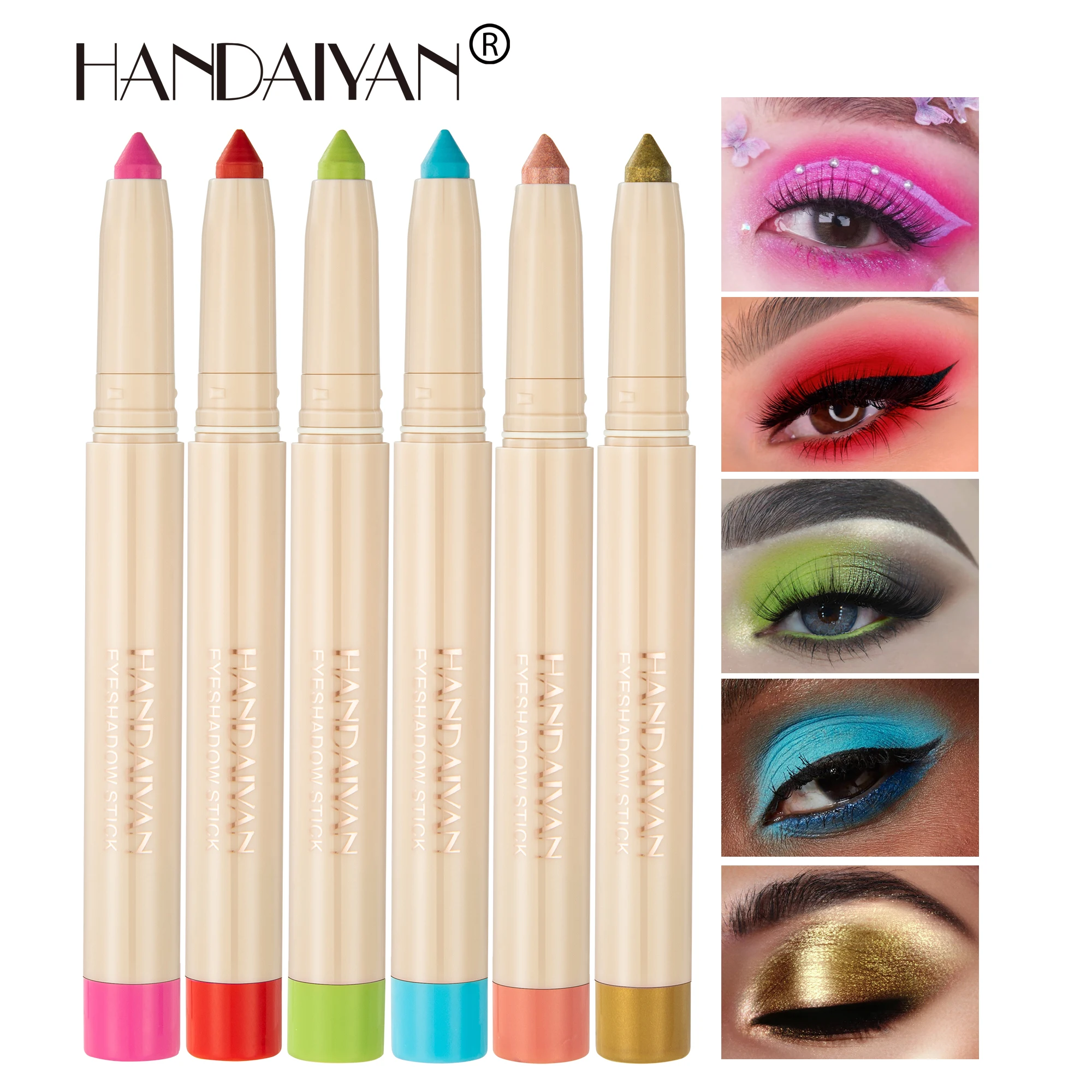 

Glitter Eye Shadow Waterproof Metallic Shimmer Matte Eyeshadow Lying Silkworm Pen Festival Eyes Tattoo Shadows New Style Makeup