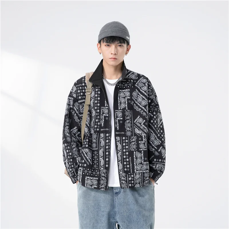 

2022 New All-match Unisex Both Sides Can Wear Coat Male Breathable Windbreaker Student Sports Fashion Double Face Men's Jacket