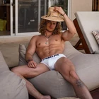 Трусы-брифы мужские быстросохнущие, хлопковые трусы слипы, джоки, пикантное нижнее белье для геев