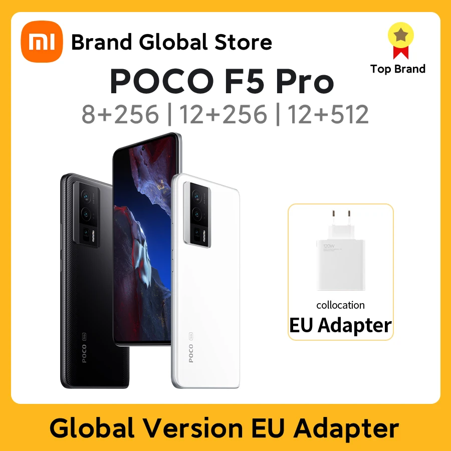 

Global Version POCO F5 Pro 5G cell phone 256GB 512GB Snapdragon 8+ Gen 1 NFC 64MP Camera 120Hz AMOLED Display 5160mAh Battery