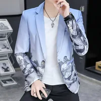 Men's Suits Korean Style Slim Men's Jackets, Youth Casual Singles, Western England Hair Stylist, Spring and Autumn Small Suits