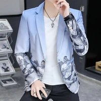 mens suits korean style slim mens jackets youth casual singles western england hair stylist spring and autumn small suits