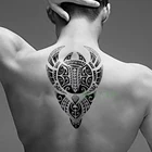 Водостойкие Временные татуировки-наклейки, этнический тотем, старая школа, флэш-тату, задняя нога, рука, живот, большой размер для женщин и мужчин