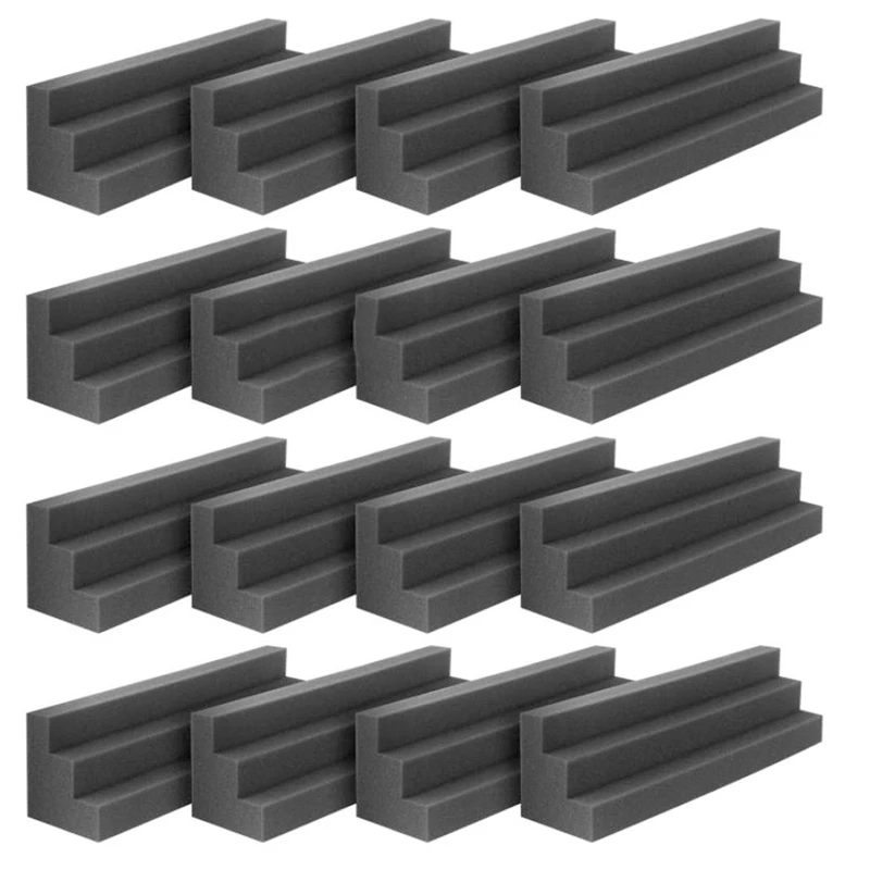

16 Pcs Acoustic Panels,Soundproofing Foam,Acoustic Tiles For Studio,Foam Sound Wedges 12X12x24cm,Black