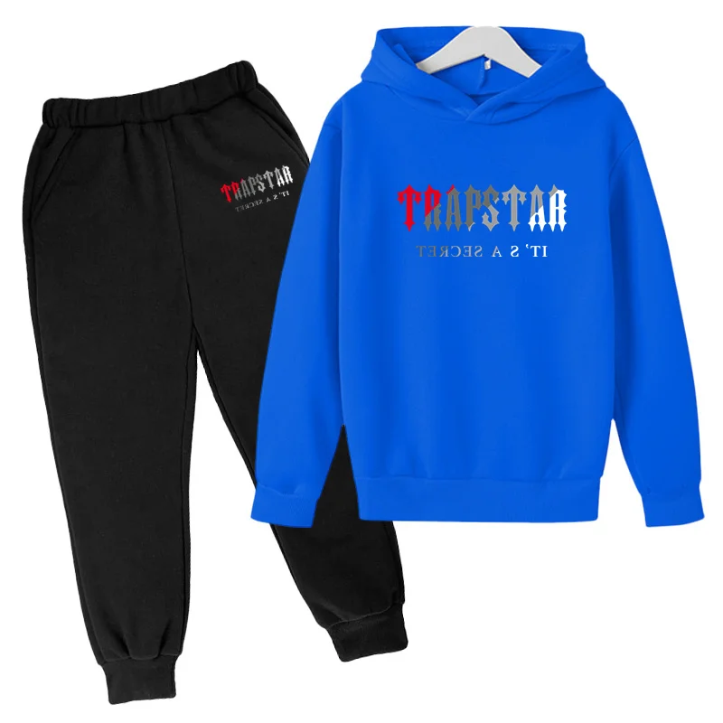 

2022 brand Sportswear TRAPSTAR printed sportswear for children Warm two piece suit sweatshirt + pants suit sweatshirt jogging