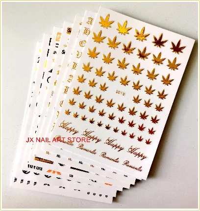 

QM old buyer VIP only Luxury brand Nail Stickers Designs Gummed 3D Nail Art Stickers Decals Makep Art Decorations