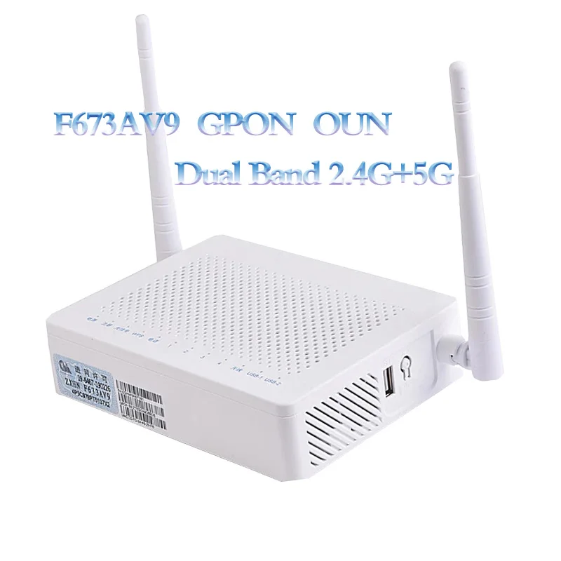 F673AV9  F673AV9a GPON 4GE 2.4G+5G Dual Band WIFI GPON Optic Fiber FTTH ONU English Firmware ONT AC