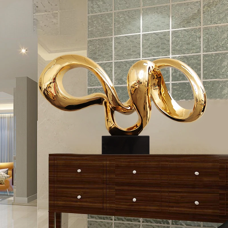 

Electroplated Decoration Model Room Soft Decoration Clubhouse Hotel Decoration Living Room Partition Desktop Decoration