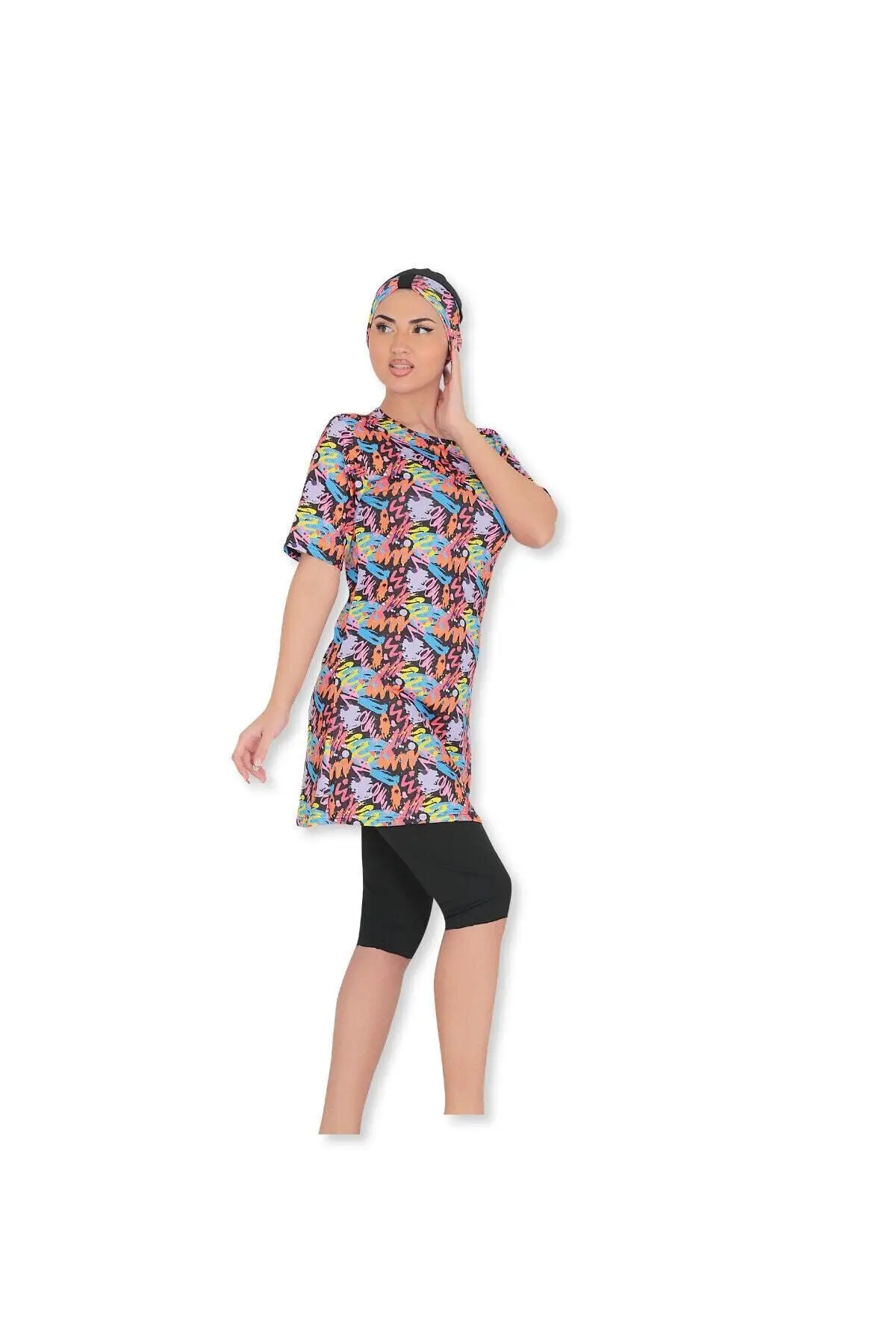 

Мусульманский купальник из Буркини черного цвета, одежда для купания, летняя одежда, хиджаб, спортивный купальник, Мусульманский купальник ...